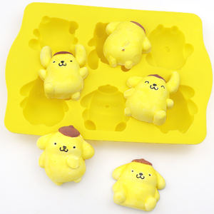 731 stock de fábrica 6 cavidades lindo perro forma silicona vela moldes silicona pastel molde jabón fabricación moldes BPA Resina de silicona libre - Product Image 1