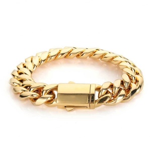 Bracelet pour homme personnalisé Hiphop, luxe, sans ternissement, plaqué or 14k 18k, acier inoxydable 316l - Product Image 6