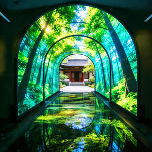 Display de Túnel LED Imersivo Grande por Atacado, Túnel Espaço-Tempo 3D, Tela LED Curvada Arqueada para Pisos e Paredes - Product Image 1