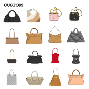 Custom Women's <b>Nylon</b> Canvas Large Capacity <b>Tote</b> <b>Bag</b> Waterproof Zipper Closure Solid Color - Product Image 5