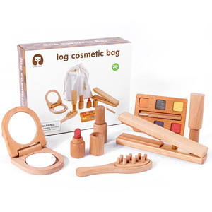 Montessori-Boîte à <span class=keywords><strong>outils</strong></span> <span class=keywords><strong>en</strong></span> <span class=keywords><strong>bois</strong></span> pour enfant, jouets éducatifs précoces, bricolage, maquillage, sac docteur - Product Image 6