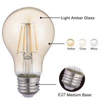 Vente chaude A60 Focus E27 220V 5.5W Ampoules LED Filament Lights avec corps en verre pour un usage résidentiel