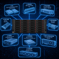 Serveur GPU DN8848 V2 4U double Xeon DDR4 pour l'apprentissage automatique, l'inférence IA et le calcul HPC testé