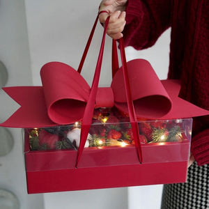 Scatole Regalo <span class=keywords><strong>per</strong></span> Fiori all'Ingrosso con Fiocco 'Ti Amo', Confezioni <span class=keywords><strong>per</strong></span> Rose <span class=keywords><strong>per</strong></span> la Festa della Mamma e San Valentino, Scatola <span class=keywords><strong>di</strong></span> Lusso con Fiocco - Product Image 2