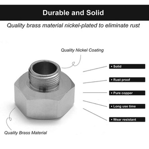 Water Hose Adapter G1/2 Female to G3/8 Male Reducer Adapter, Bathroom Faucet Pipe <b>Fitting</b> Faucet Hose Adapter - Product Image 3