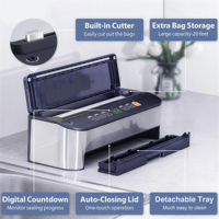 Machine Sous Vide Entièrement Automatique 80KPA pour Aliments Humides avec Coupe-Film Intégré et Rangement des Sacs, Cuisson Sous Vide, Compte à Rebours Numérique