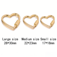 Mousquetons à ressort en forme de cœur, fermoirs, attaches métalliques pour porte-clés, sangles de sac, chaînes de chien, clips de fermeture à déclenchement, accessoires DIY