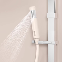 Mini purificateur d'eau de douche léger en ABS, pommeau de douche pluie télescopique portable avec valve en acier inoxydable pour hôtel