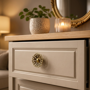 AK Brass Flower Metal Cabinet Knob Gold Antique Finish High Quality <b>Wardrobe</b> Drawer Furniture Handle Decorative <b>Hardware</b> - Product Image 2