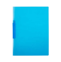 Protège-documents transparent format A4 avec dos coloré en PP, classeur à clip pivotant pour présentation de documents de bureau