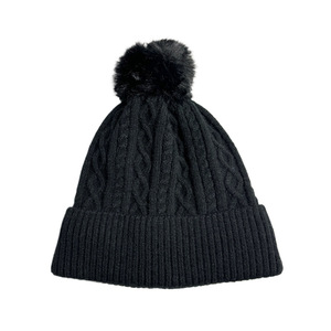 Thickened Waterproof Ear Protection Outdoor Keep Warm Winter Knitted Custom Embroidered Logo Plain <strong>Beanie</strong> <strong>Pom</strong> <strong>Beanie</strong> Travel - Product Image 4