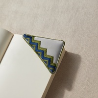 Marque-page d'angle de livre en tissu brodé, réutilisable, moderne et personnalisé, à enfiler, pour librairie et éditeur