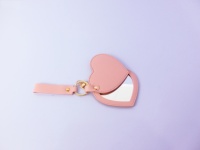 Miroir de poche pliable mignon Winway en gros, double face, en métal, avec porte-clés photo numérique tendance