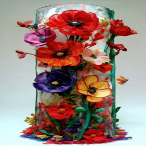 Colonne décorative florale artistique, pilier <span class=keywords><strong>mural</strong></span> de fleurs mélangées fait main pour hall de centre commercial, installation artistique commerciale - Product Image 2