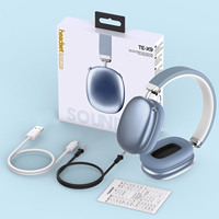 Headset Nirkabel Over Ear BT5.3 Stereo Sound Peredam Kebisingan Lipat dengan Mikrofon untuk Perjalanan, Gaming, Komputer