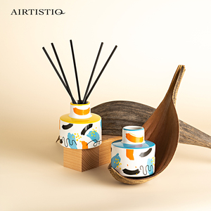 Bán Sỉ Đồ Trang Trí Nhà Cửa Nước Hoa Thơm 120ML Chai Gốm In Hoa Kỹ Thuật Số Máy Khuếch Tán Sậy - Product Image 4