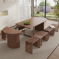 Table à manger télescopique réglable en bois massif de qualité supérieure, mobilier de maison, 1m à 3m, pour gîte, hôtel, appartement, multifonctionnelle