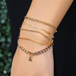 SL2508-5LV สร้อยข้อมือแฟชั่นแบบโซ่และแบบเชื่อมต่อ - Product Image 3