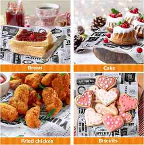 Custom Food Packaging White Greaseproof Sandwich Burger Chips <b>Wrapping</b> <b>Paper</b> With Logo - Product Image 5