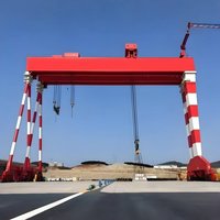 Grue portique Wanlong 360T, hauteur de levage 50 m, portée personnalisable, palan motorisé contrôlé par PLC, pour ports et voies ferrées extérieurs