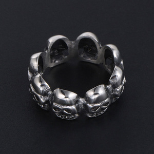 Retro Skull <b>Ring</b> For Men Geometric Skeleton Design Rock Hip Hop Jewelry SA098 - Product Image 4