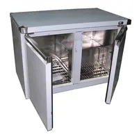 Paslanmaz çelik 2 kapı tezgah altı soğutucu ticari mutfak dolabı tezgah buzdolabı soğutma dolabı