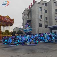 Manège LED Space Mecha Spinning Ride pour enfants, équipement de parc d'attractions, tour UFO rotative, manège de fête foraine, aire de jeux extérieure