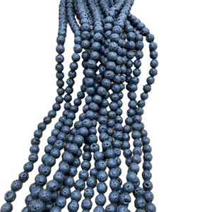 Venta al por mayor 4-16mm cuentas de piedra volcánica accesorios de cuentas sueltas joyería DIY pulsera collar Accesorios - Product Image 1