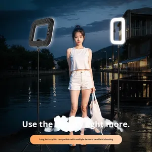 Nouvelle Lampe Annulaire Portable 3 Couleurs avec Trépied pour Appareil Photo ou Lumières RGB Rechargeable avec Support Téléphone pour <span class=keywords><strong>Diffusion</strong></span> en Direct et Photographie - Product Image 3