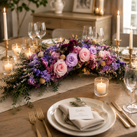 Couronne de fleurs décorative violette, nouvelle collection, pour la décoration intérieure et les portes d'entrée, avec des hortensias