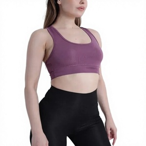 Soutien-gorge de sport et de yoga pour femme grande taille, maintien élevé, léger, respirant, bretelles croisées, couleur unie, en nylon/coton, effet push-up, pour fitness et entraînement - Product Image 1