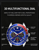 Jam Tangan Pria Quartz Fashion Jalanan Relogio Masculino Jam Tangan Pria Bezel Olahraga Dua Warna Chrono Arloji Kasual Bercahaya