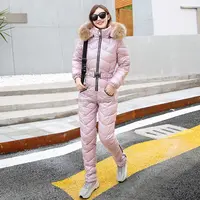 Women's Padded Hooded Ski Suit, OEM, Wholesale, Fashion