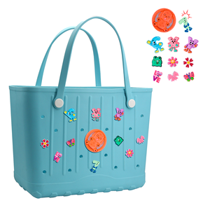 Outdoor lightweight large-capacity eva waterproof beach bag adult and kids daily shopping eva <b>tote</b> bag with charm - Product Image 5