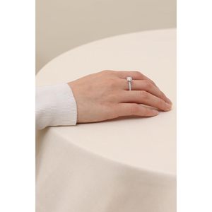 SGARIT custom Lab Grown Diamond Engagement <b>Ring</b> 1 Ct Main Stone 0.56 Cttw Side Stones D Color VS Clarity 4 Prong <b>Solitaire</b> S925 - Product Image 5