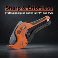 Coupe-tuyau à cliquet STARLINE en carbure de tungstène de qualité industrielle/DIY avec capacité de 1-1/4 po pour tuyaux en PVC et PEX