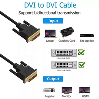 Kabel DVI pria berlapis emas 24K, koneksi Video 1080P Full HD 1920x2000 kecepatan tinggi kustom tersedia 1M 20M
