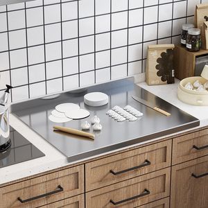 <span class=keywords><strong>Tagliere</strong></span> XXL Personalizzabile Extra Large a Doppio Lato in Acciaio Inox, Spesso e Antiscivolo, <span class=keywords><strong>per</strong></span> <span class=keywords><strong>Impastare</strong></span> e Cuocere, Pannello da Cucina - Product Image 1