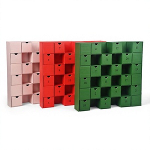 Cajas de Almacenamiento de Cartón FX Drawer, Organizadores Reutilizables para Regalos y Manualidades, Cajones Numerados Multicolores para Calendario de Adviento - Product Image 1