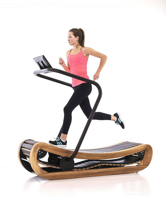 2026 Latest Unpowered Curved Wooden Air Runner Treadmill the Most Popular Self-Generating Running Machine for Sale