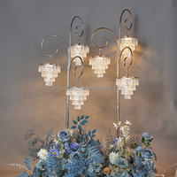Lustre de sol en cristal pour cérémonie, Lumières de mariage en cristal, Accessoires de décoration, Lumières de chemin de mariage, Décorations lumineuses de mariage luxueuses