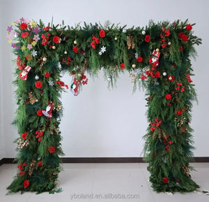 X881 <span class=keywords><strong>mariage</strong></span> fond artificiel lumière violet foncé Rose fleurs vert laisser Floral carré arc <span class=keywords><strong>pour</strong></span> <span class=keywords><strong>mariage</strong></span> événement décoration - Product Image 6