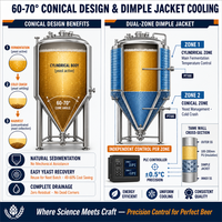 Cuve de Fermentation Tonsen 4000L pour Bière Artisanale avec Réservoir sous Pression en Acier Inoxydable – Équipement de Brassage Haute Rigidité
