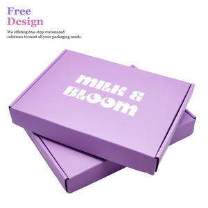 Individuell Bedruckte Lila Versandbox für Kosmetik Luxuriöse E-Commerce Postversand Karton Kraftpapier Versandbox - Product Image 6
