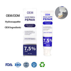 Anpassbare Nano 7,5% Hydroxyapatit Aufhellende Zahnpasta mit Eigenmarke, Chemische Zahnpasta gegen Empfindlichkeit, zur Mundpflege, Fluoridfrei - Product Image 1