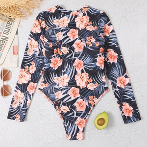 Custom Large Size Beautiful Rash Guard Cheap Anti UV <strong>Surfing</strong> Shirts Full <strong>Print</strong> One Piece Women Sublimation Breathable Rash Guard - Product Image 5