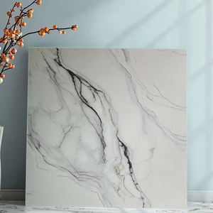 Azulejos de Porcelana Blanco Brillante Efecto <span class=keywords><strong>Mármol</strong></span> 800x800mm Diseño Moderno Completamente Esmaltados con Textura de Piedra <span class=keywords><strong>para</strong></span> Suelos y Paredes de Baños y Comedores - ¡Gran Oferta! - Product Image 1