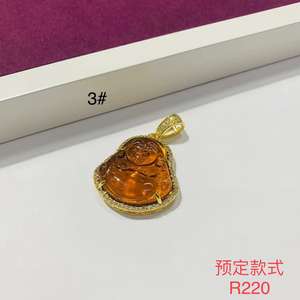 จี้พระพุทธรูปหยกเคลือบทอง 24K งานฝีมือประณีต สวยงาม <span class=keywords><strong>ใส</strong></span>เหมือนคริสตัล จากซูปิง จิวเวลรี่ - Product Image 4