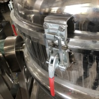 Huashang Custom Mini 200 L 500 L Stoomgejackete Ketel Vacuüm Jammachine Saus Dubbelgejackete Ketel met Mixer