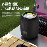 Enceinte sans fil portable d'extérieur, subwoofer étanche, lumière d'ambiance rythmique, système audio avec lecteur de carte